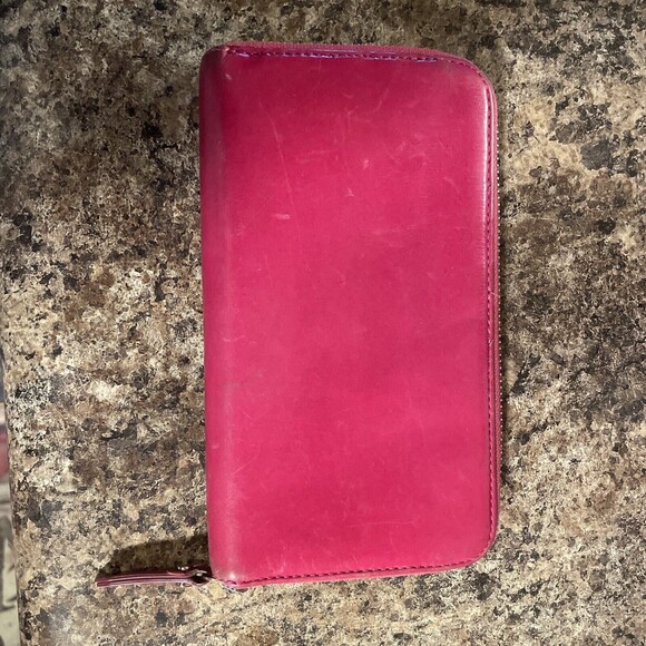 TOUS WALLET Pink Leather Zip Around Clutch - Picture 3 of 12
